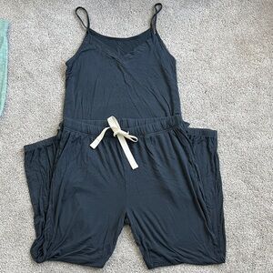 BOODY Women's Pajama Set - navy with Cream Tie